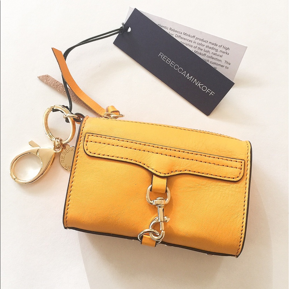 NWT Rebecca Minkoff mini Mac leather Key Fob/charm
